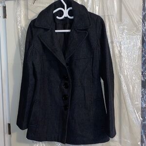 Stylish Black Wool Coat